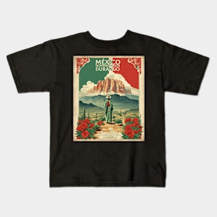 Nombre de Dios Durango Mexico Vintage Tourism Travel Kids T-Shirt